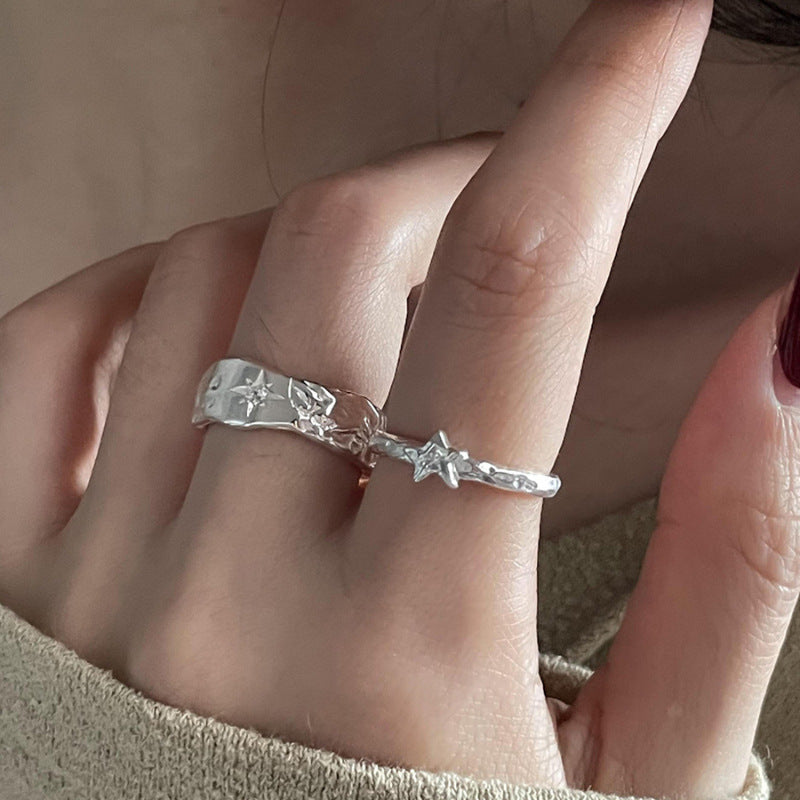 Women's Style Niche Cold Fashion Texture Simple Rings