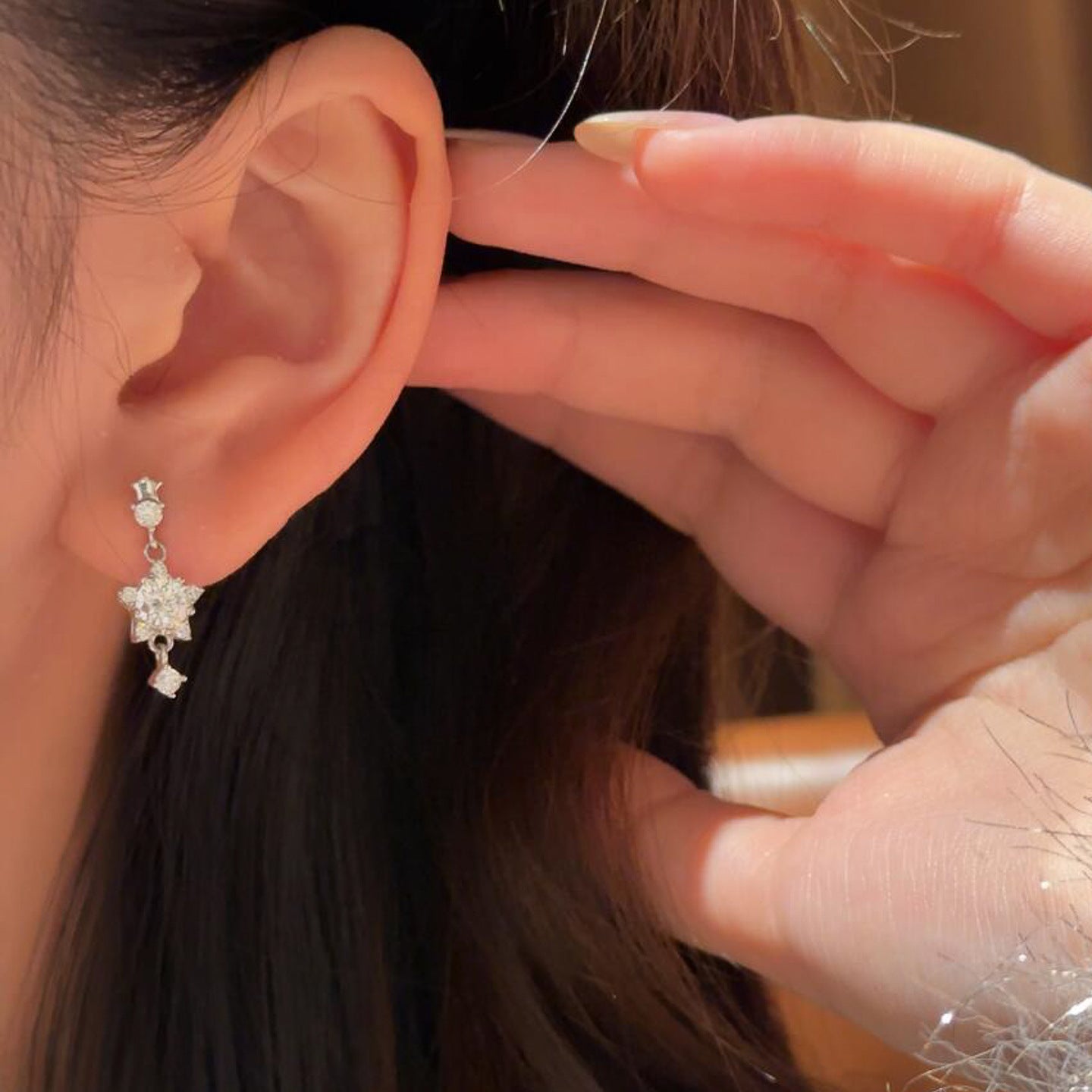 Women's Rhinestone For Exquisite Versatile Eardrops Good-looking Pendants