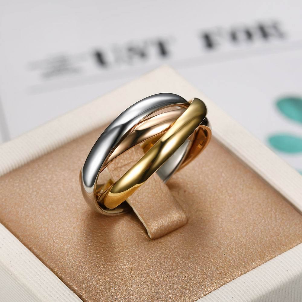 Women's Fashion Creative Three Stainless Steel Rings