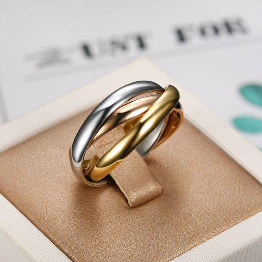 Women's Fashion Creative Three Stainless Steel Rings