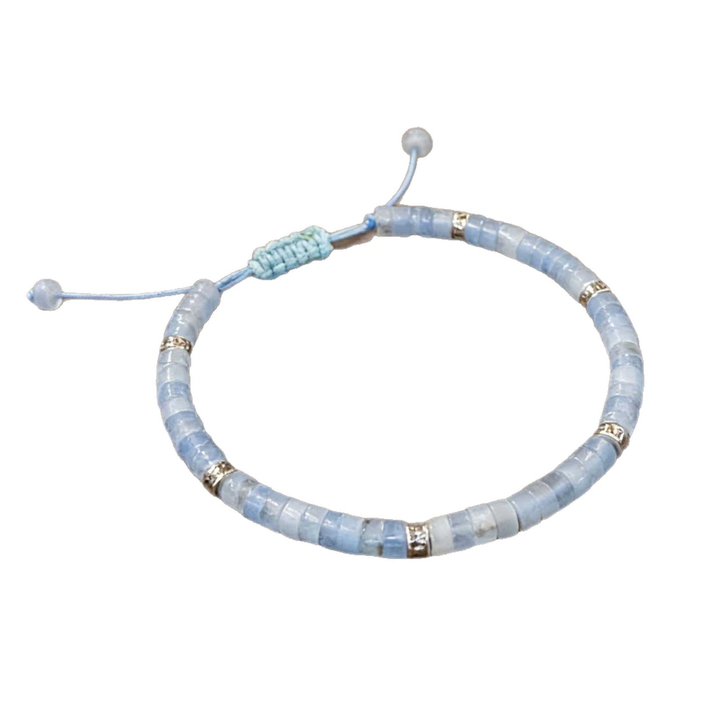Xi Natural Aquamarine Adjustable Self-love Theme Bracelet
