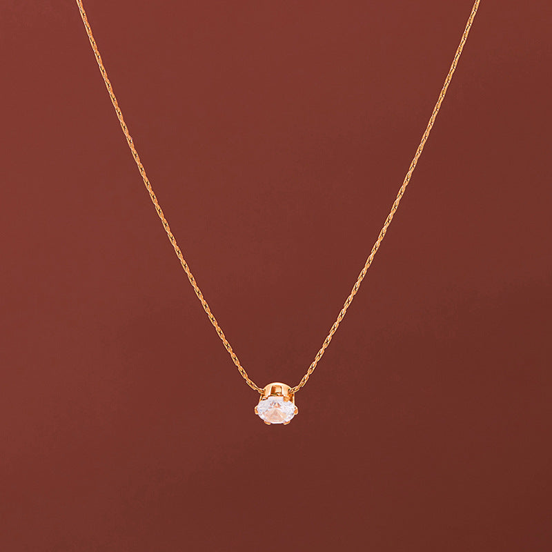 Warm Design Gold High-grade Diamond Female Necklaces