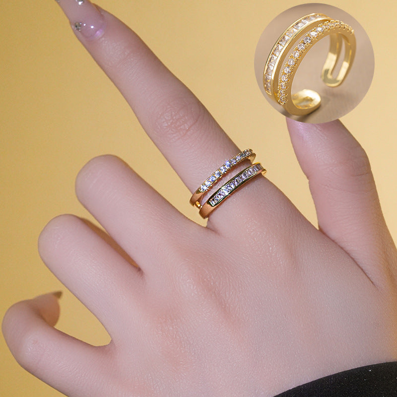 Index Finger Female Light Luxury Minority Design Simple Rings