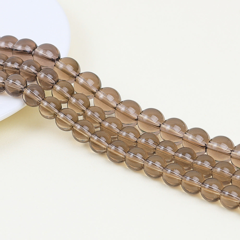 Fashion Glass Bead Transparent Color Imitation Jewelry Accessories