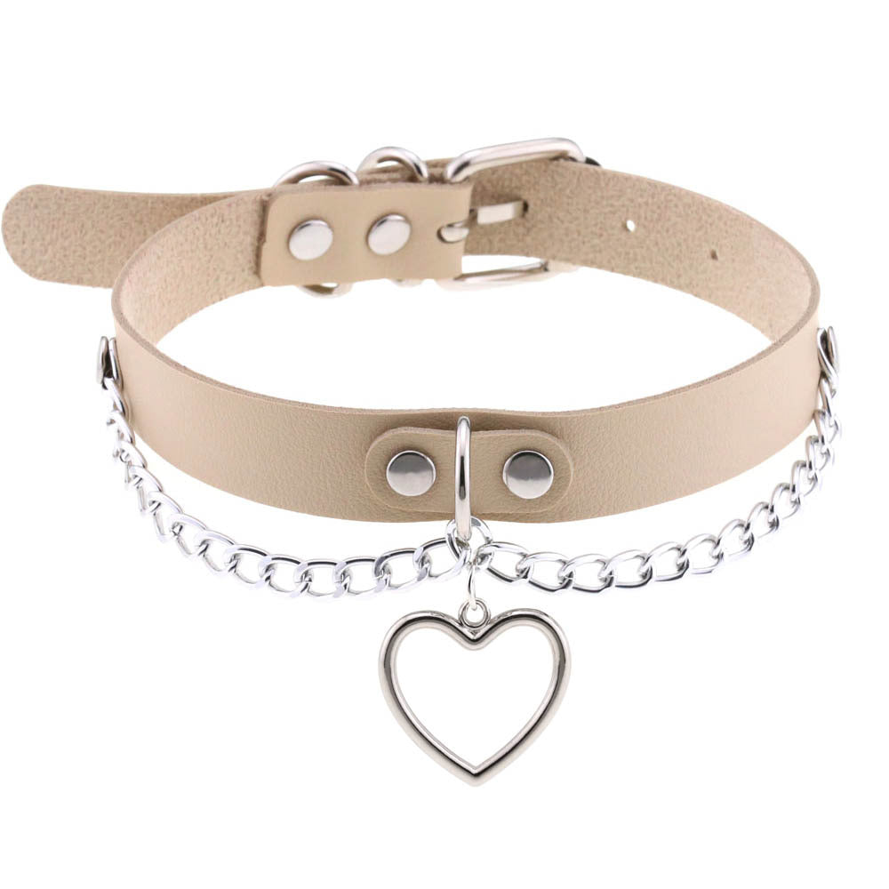 Heart-shaped Clavicle Classic Peach Heart Neck Band Collar