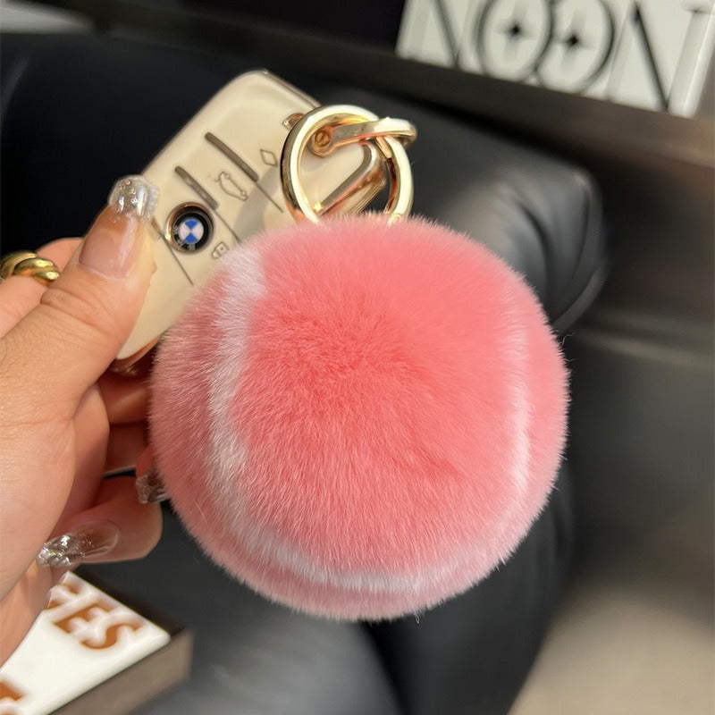 Classic Tennis High-grade Plush Car Key Hanging Ornaments