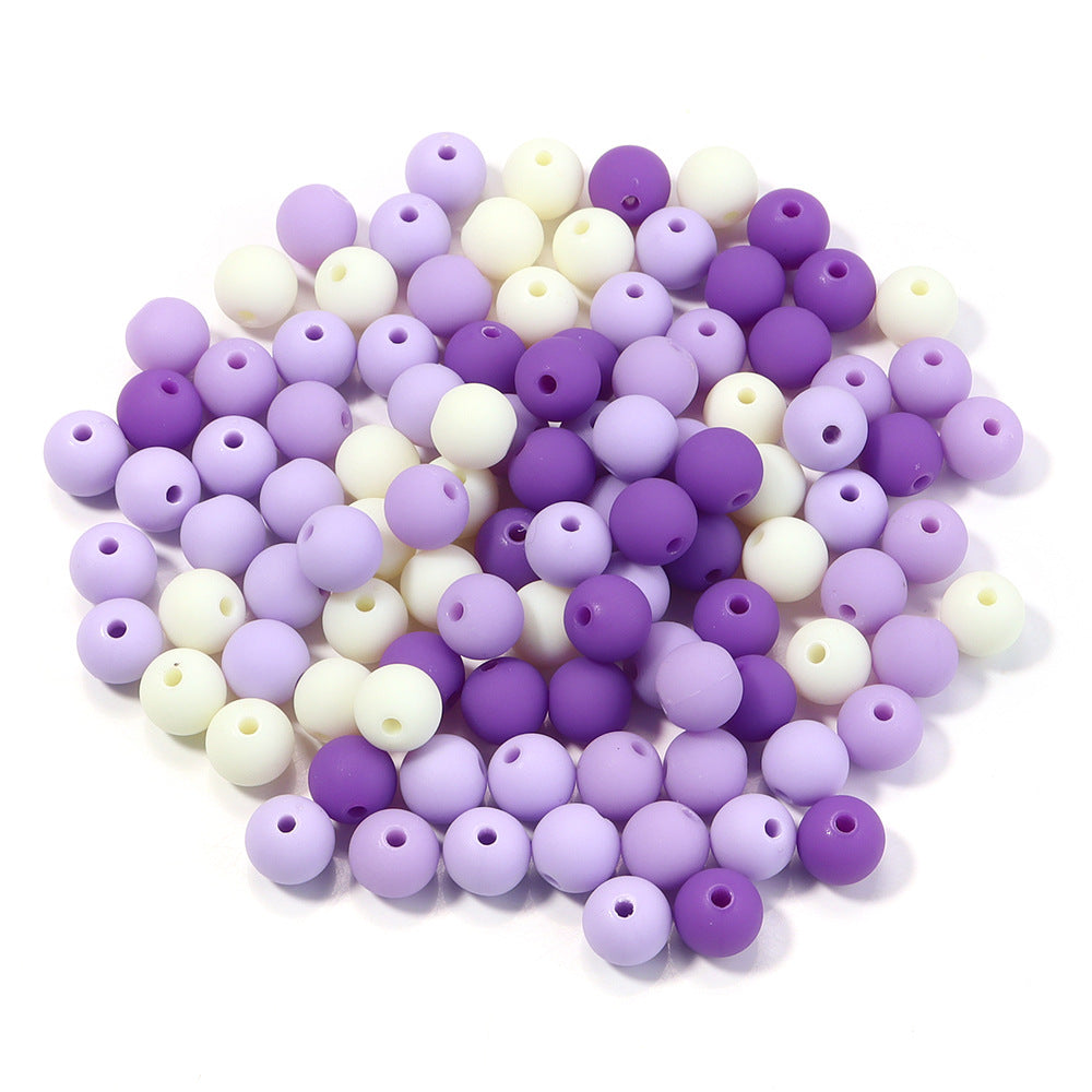 Creative Rubber Round Beads Effect Paint Jewelry Accessories