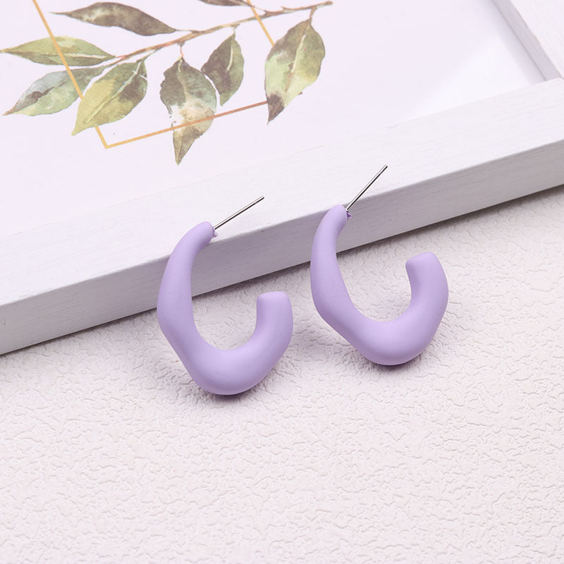 Crescent Circle Design Shaped High-grade Ear Earrings