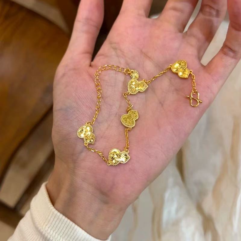 Women's Gold Mush Ice Gourd Chinese Affordable Luxury Style Bracelets