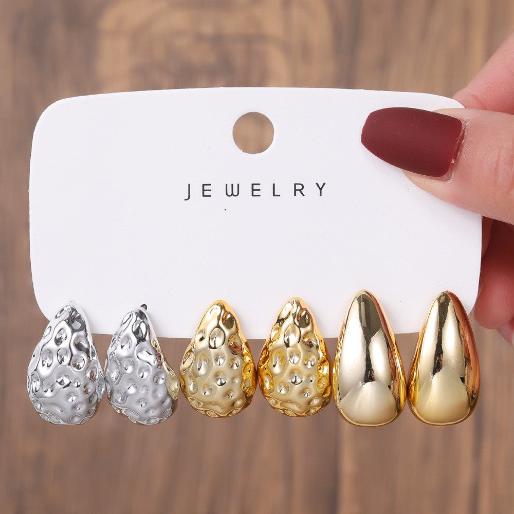 Women's Gold Resin Personalized Simple Ear High-grade Earrings