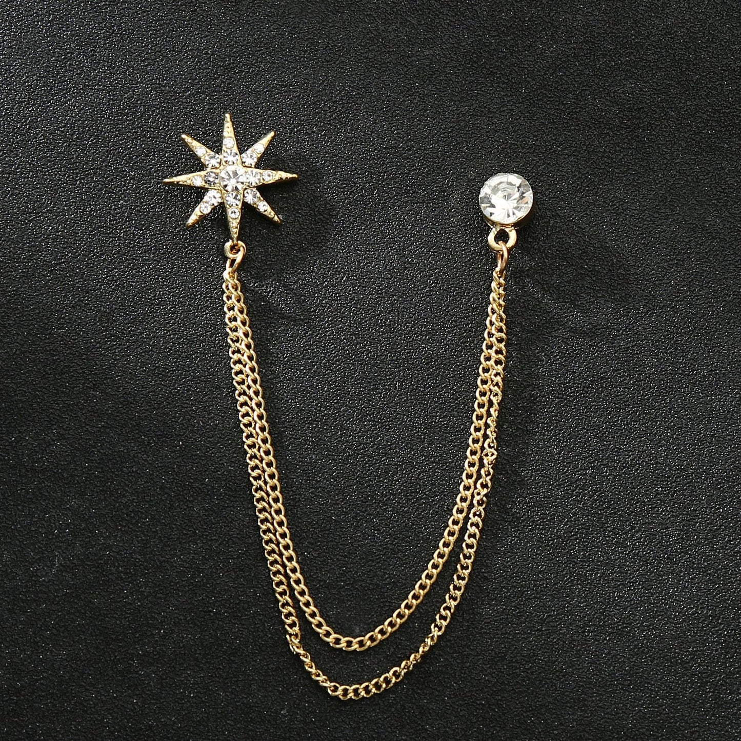 Men's Collar Pin Five-pointed Star Corsage Simple Brooches