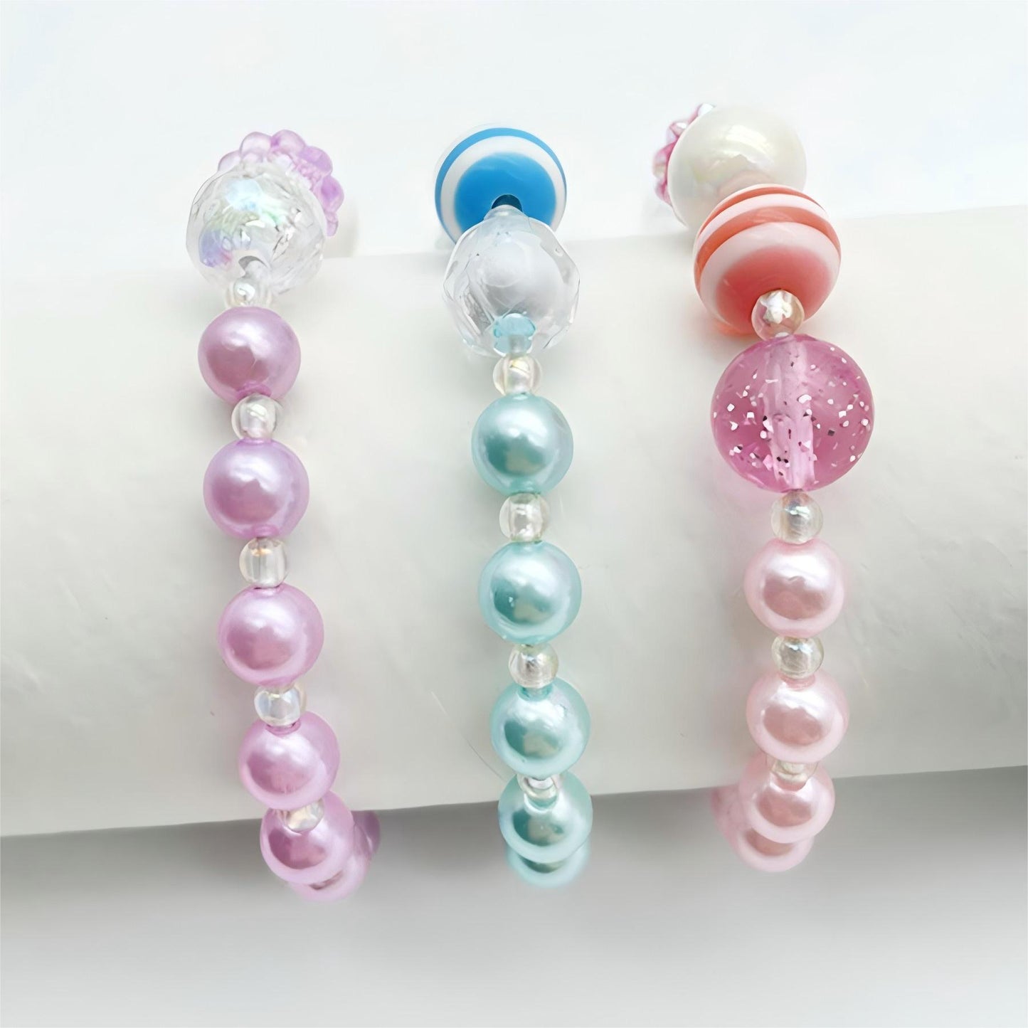 Children's Pearl Acrylic Princess Small Jewelry Bracelets