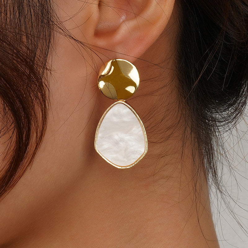 Fashion Creative Simple Love Round Sequins Earrings