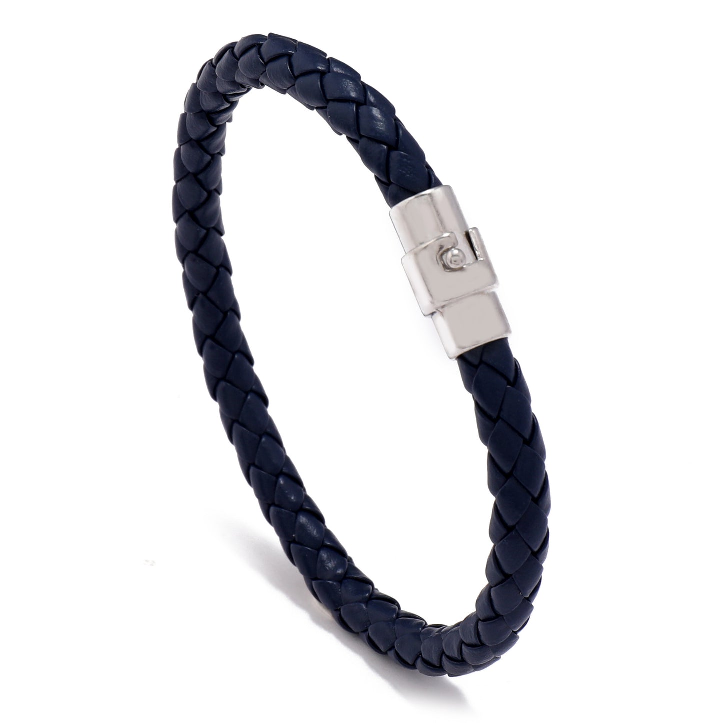 Men's Safety Catch Leather Rope Woven Couple Bracelet