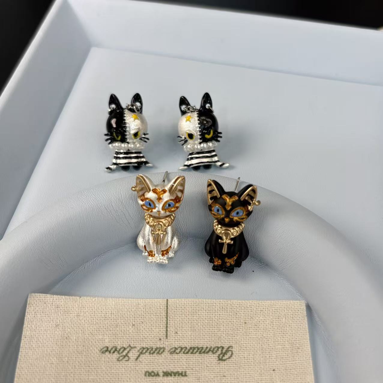 Spicy Pharaoh Egypt Cat Black Female Design Advanced Rings