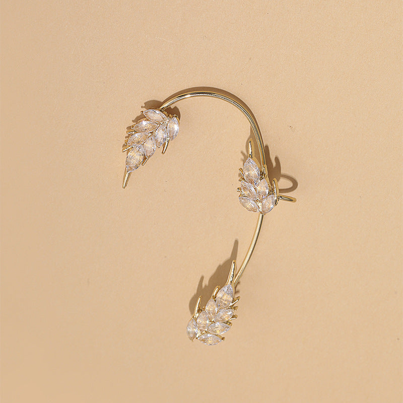 Ear Graceful Fashionable Micro Inlaid Zircon Female Without Piercing Stud Earrings