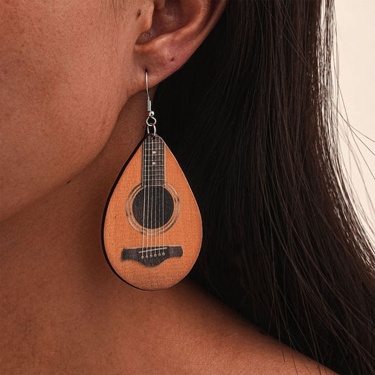 Fully Managed Environmentally Friendly Wooden Retro Personalized Rugby Style Earrings