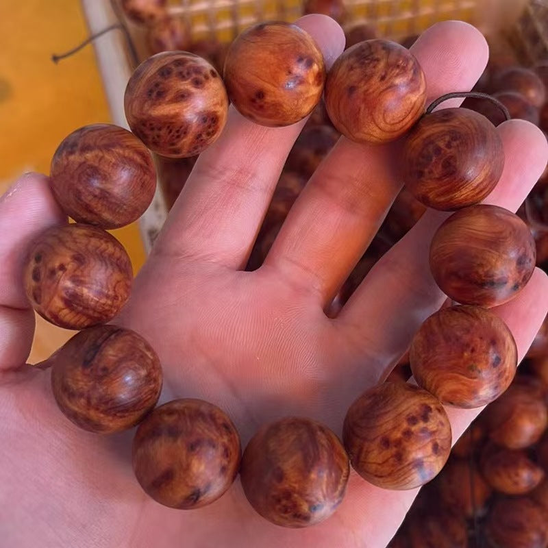 Boutique Full Burl Rosary Unisex Old Bracelets