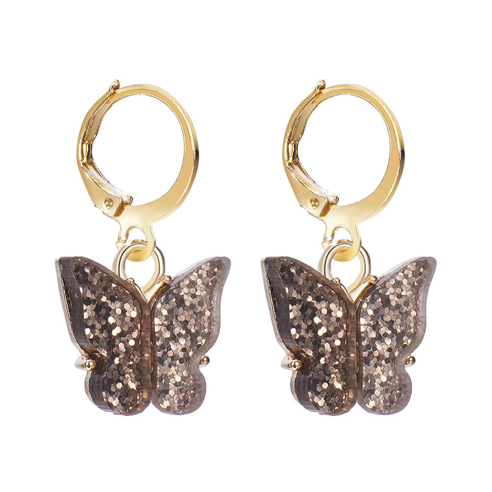 Butterfly Suit Pairs Creative Simple Acrylic Earrings