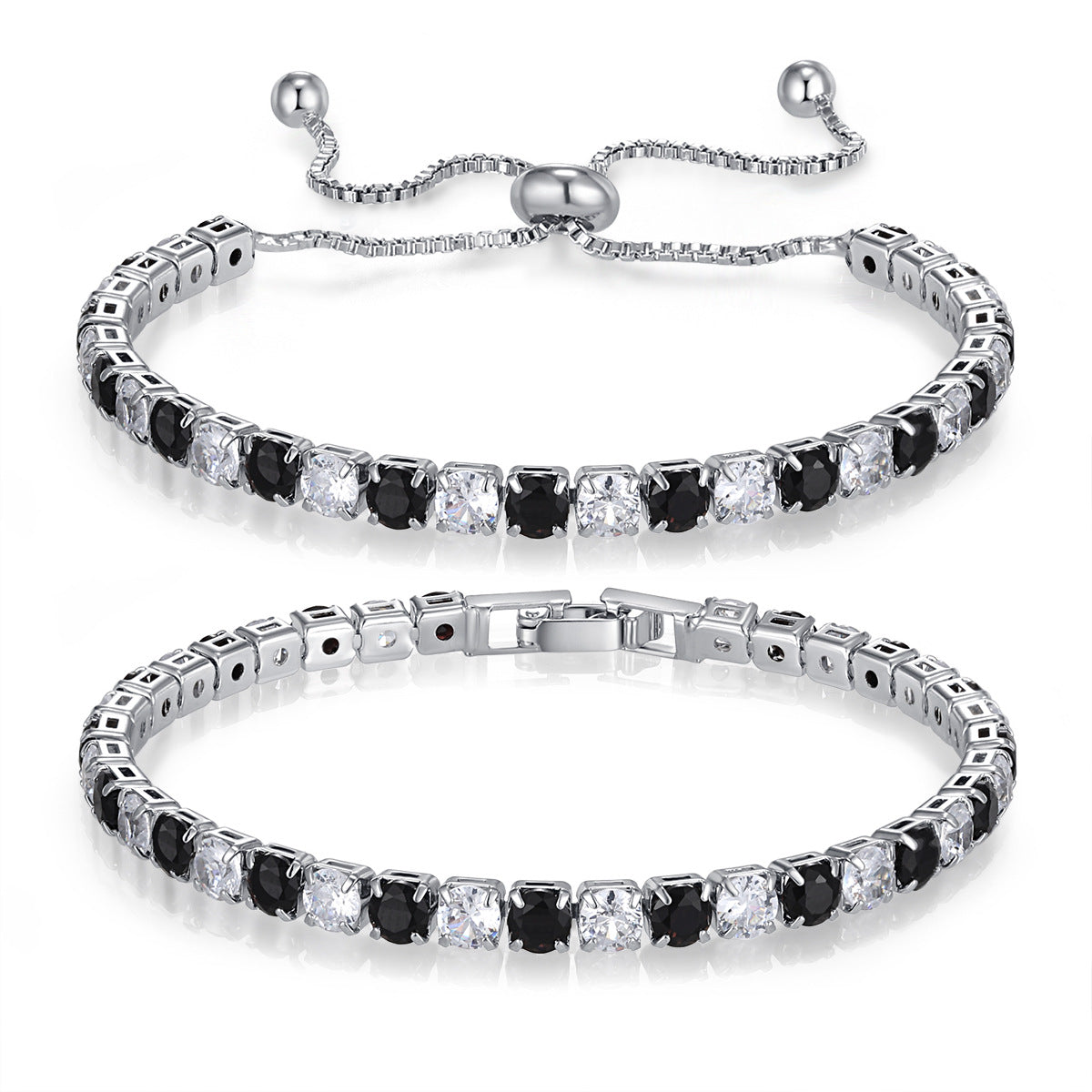 Zircon Mixed Color Full Diamond White Bracelets
