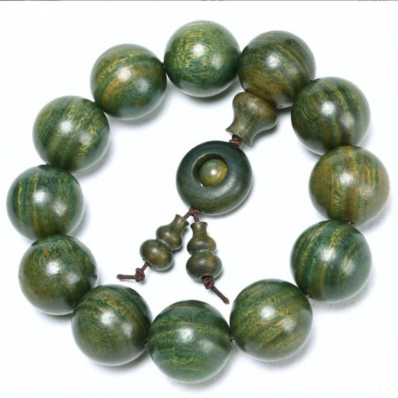 Women's & Men's Sandalwood Buddha Beads Rift Grain Small Bracelets