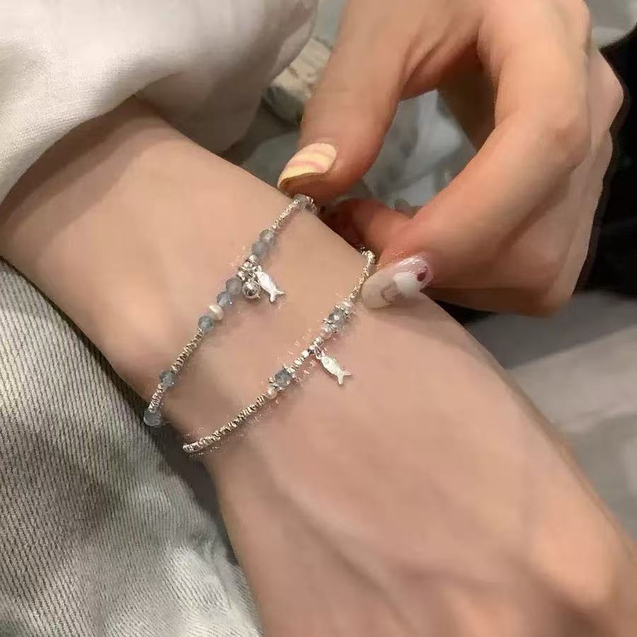 Pieces Of Sier Natural Pearl Fish Bracelet