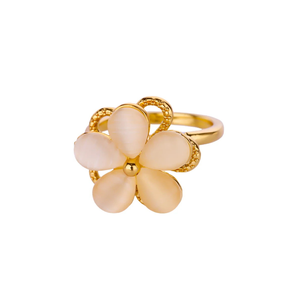 Women's Simple Rotatable Sunflower Decompression Open Rings