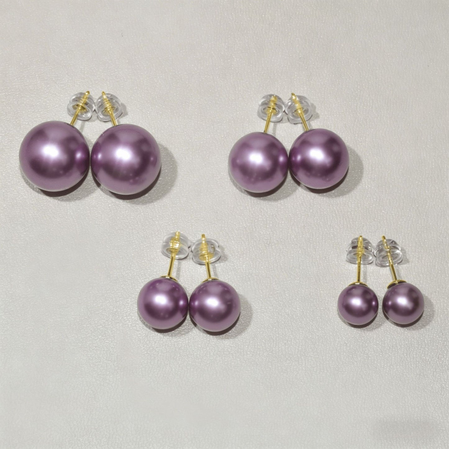 Simple Pearl Plain Ear Basic Style High Sense Stud Earrings
