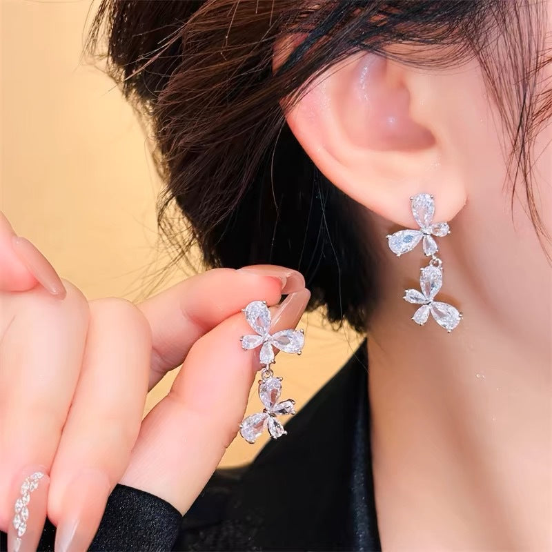 Women's Light Luxury Personality Butterfly Tassel High-grade Fashion Sweet Cool Earrings