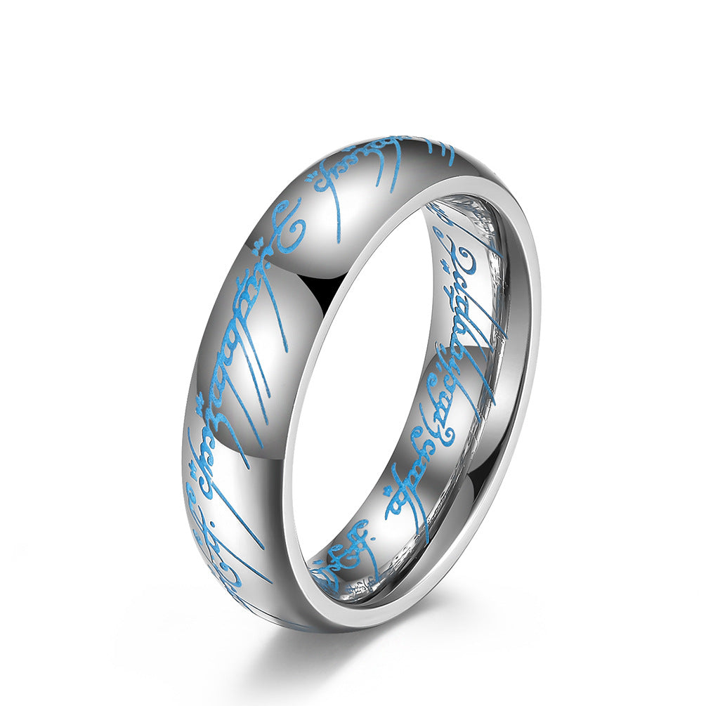 Women's & Men's Television The Lord Of Luminous Magic Titanium Steel Fashion Rings