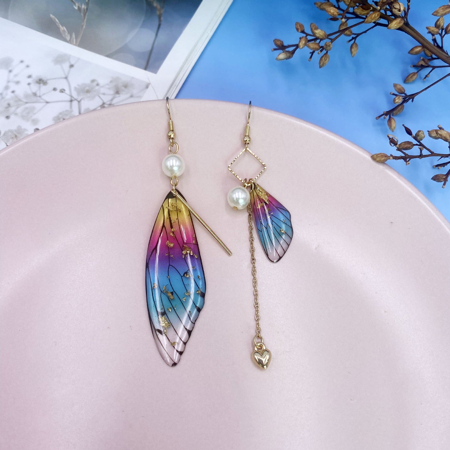 Butterfly Fresh Stylish Simulation Cicada Wing Long Earrings