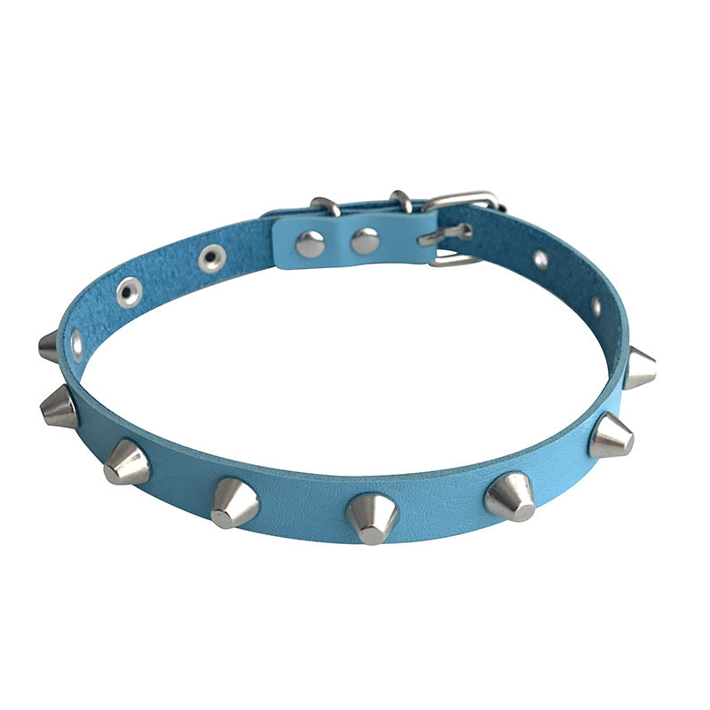 Rivet Punk Metal Rock Couple Trend Clavicle Chain Can Collar