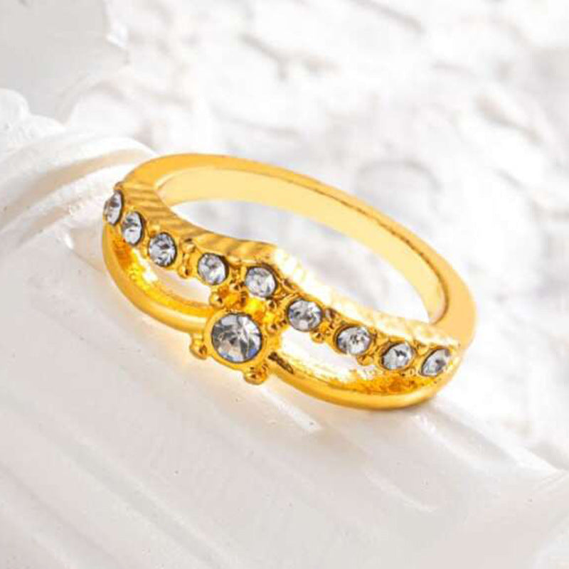 Women's Sweet Creative Engagement Simple Zircon Diamond Rings