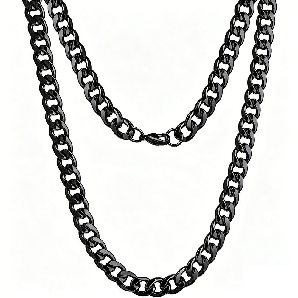 Men's Trendy Hip Hop Simple Personalized Clavicle Chain Titanium Necklaces