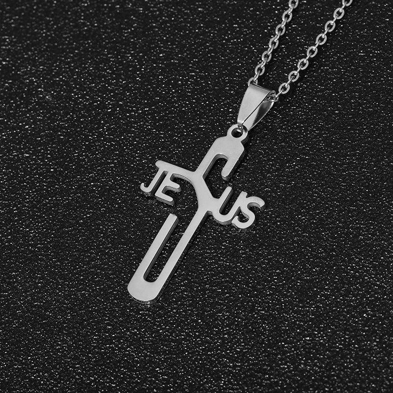 Trendy Jewelry Fashion Cross Titanium Steel Necklaces