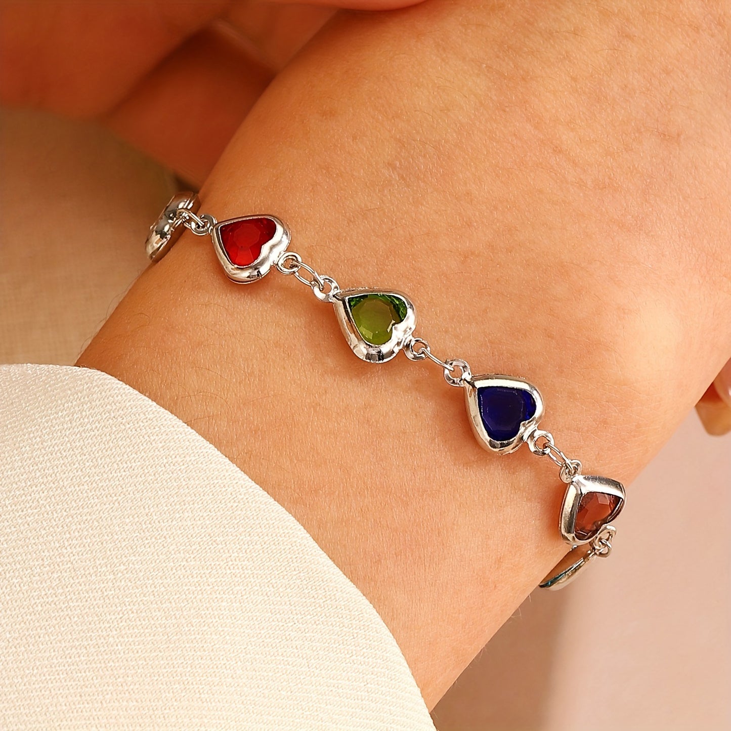 Colored Loving Heart Geometric Candy Color Glass Earrings