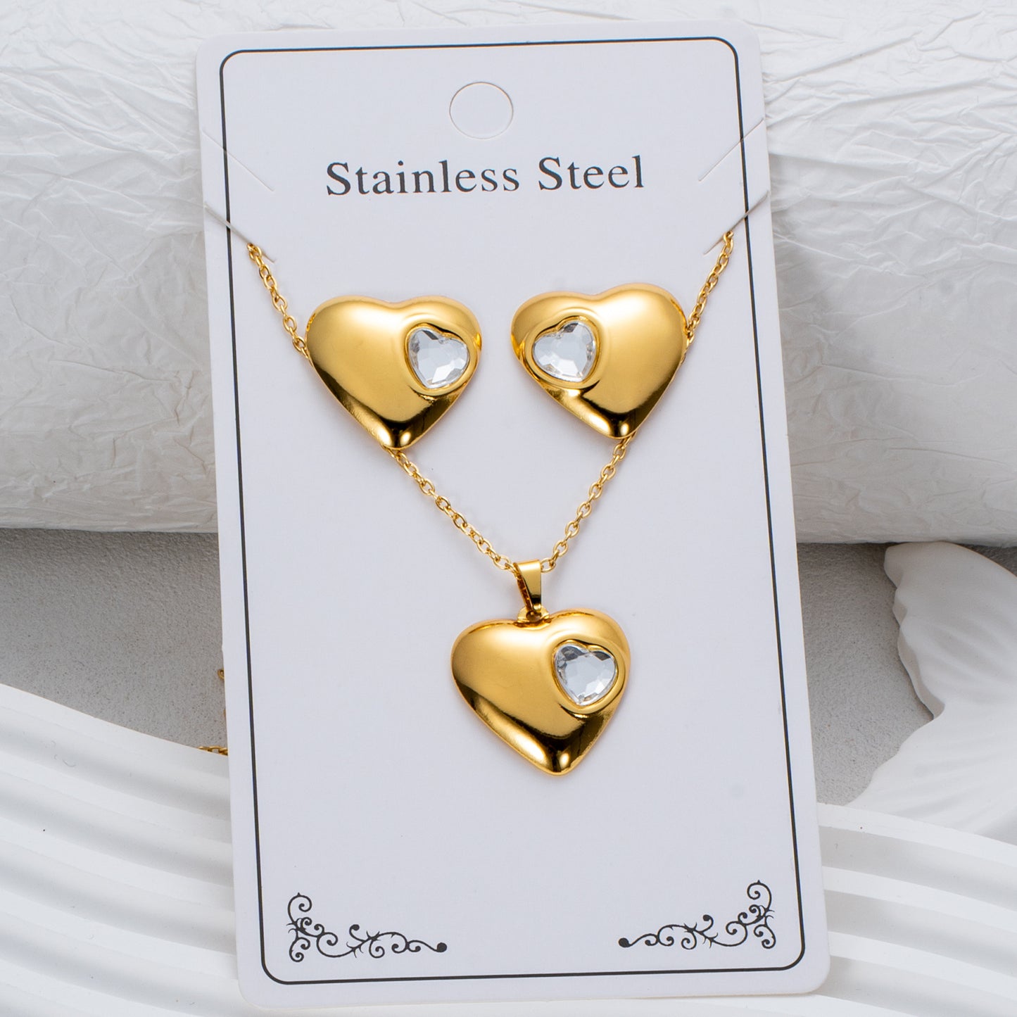 Stainless Steel Light Luxury High-grade Trendy Jewelry Set