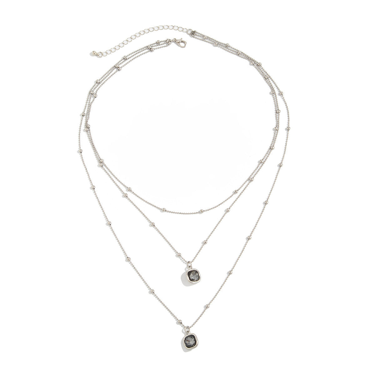 Fashion Design Acrylic Black Diamond Banquet Charm Necklaces