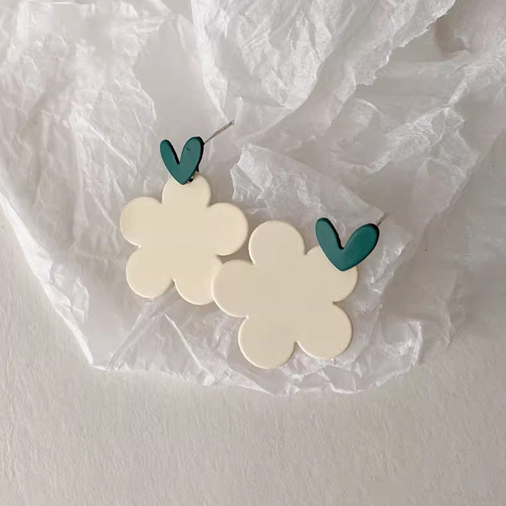 Inlaid Zircon Flower Elegant High-grade Pearl Earrings