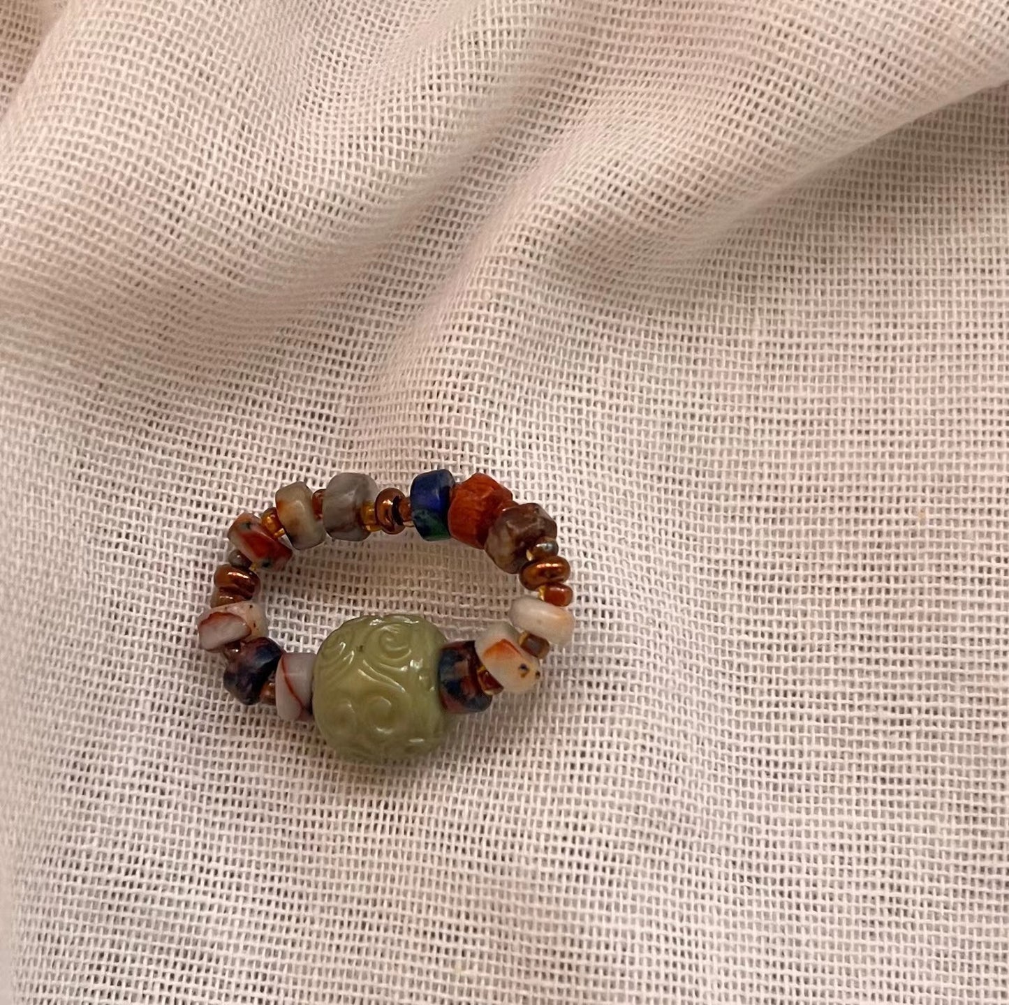 Edition Adult Antique Glaze Golden Brown Ring