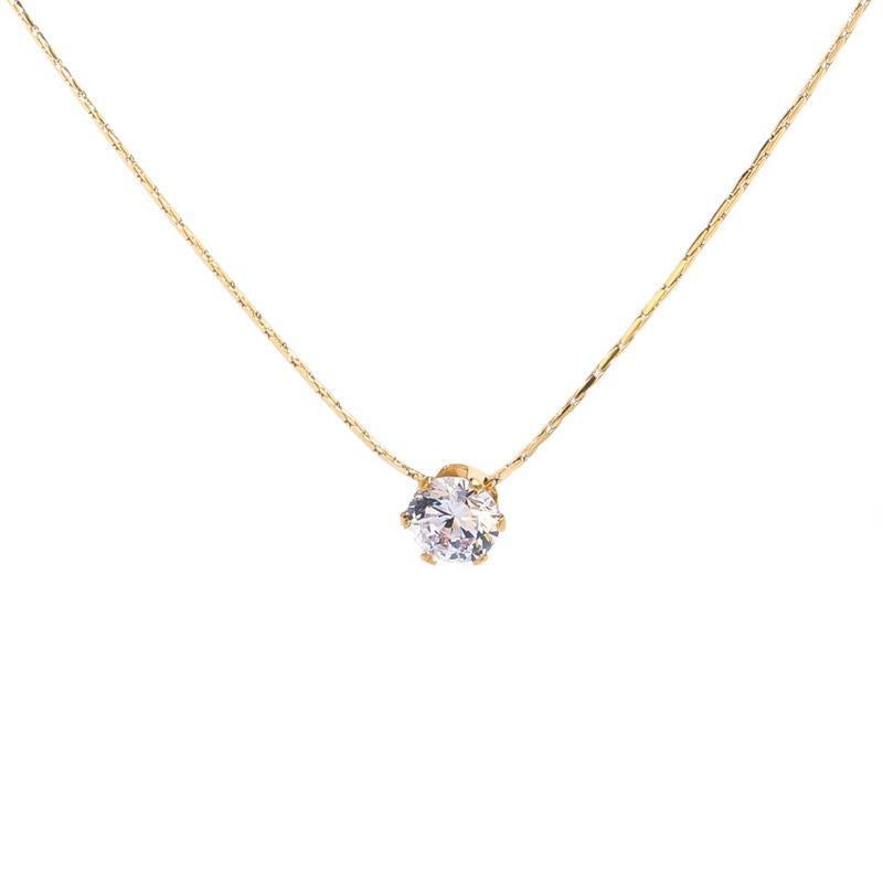 Warm Design Gold High-grade Diamond Female Necklaces