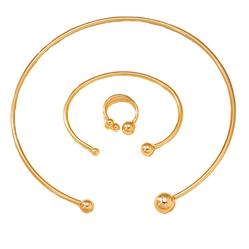 Spring Open-end Polished Simple Fashion Personalized Niche Jewelry Set