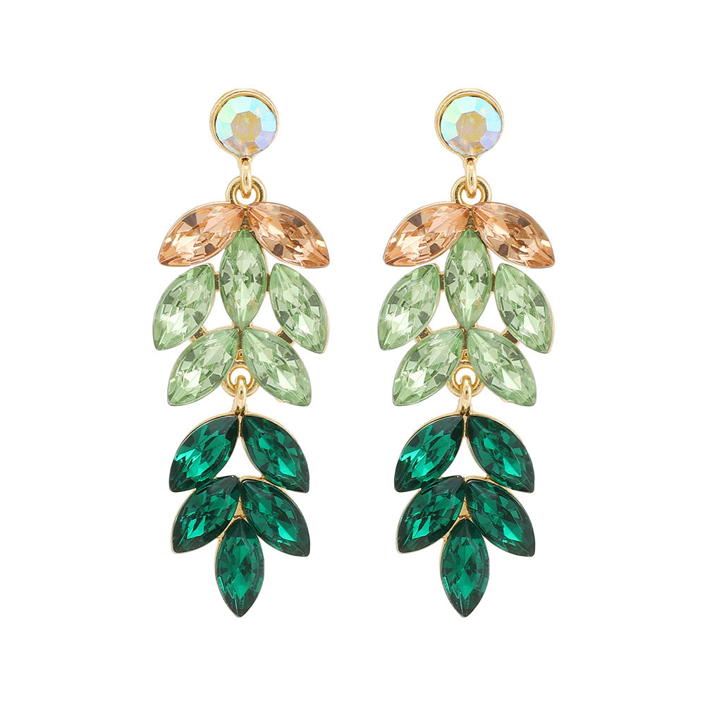 Women's Light Luxury Rhinestone For Shiny Fashion Unique Design Earrings
