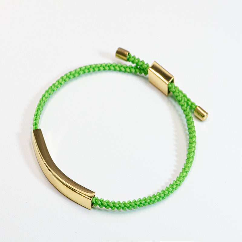 Steel Engraved Hollow Tube Couple Adjustable Inspirational Bracelets