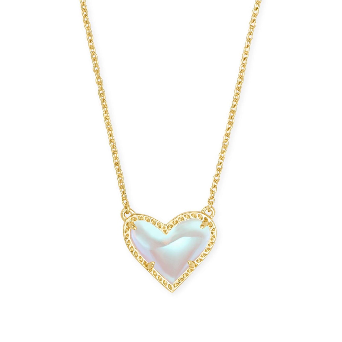 Adjustable Peach Heart Natural Stone Clavicle Necklaces