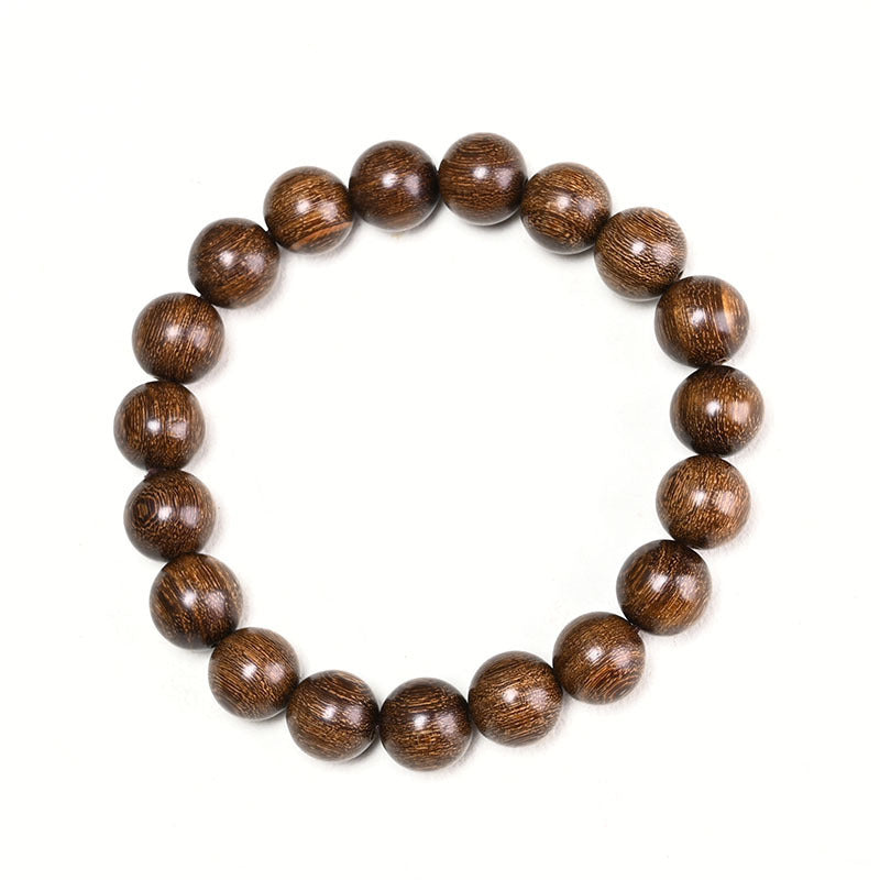 Women's & Men's Golden Sandalwood Submerged Buddha Beads Stall Bracelets
