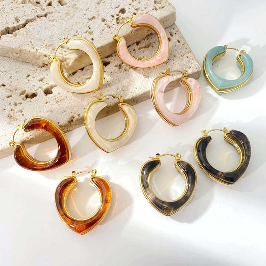 Luxury Fashionable Retro Elegant Resin Versatile Earrings