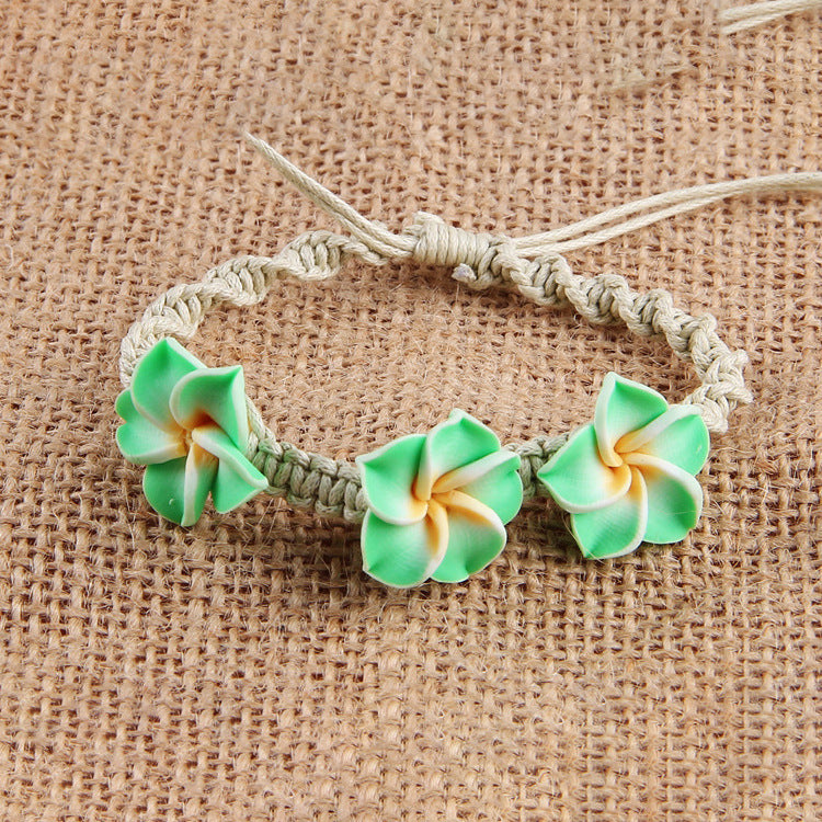 Beach Vacation Style Polymer Clay Bohemian Shell Hand-woven Navel Bracelets