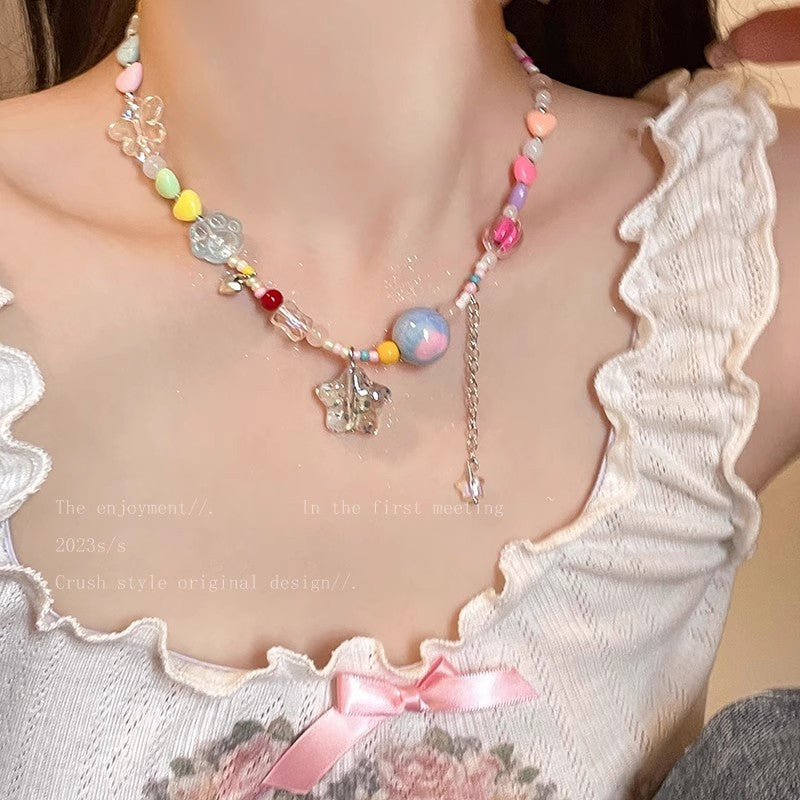 Women's Butterfly Niche Temperament Short Pearl Style Necklaces