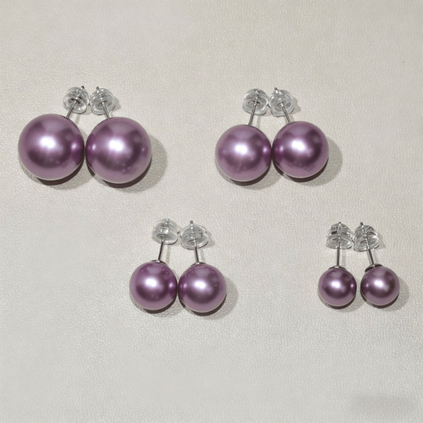 Simple Pearl Plain Ear Basic Style High Sense Stud Earrings